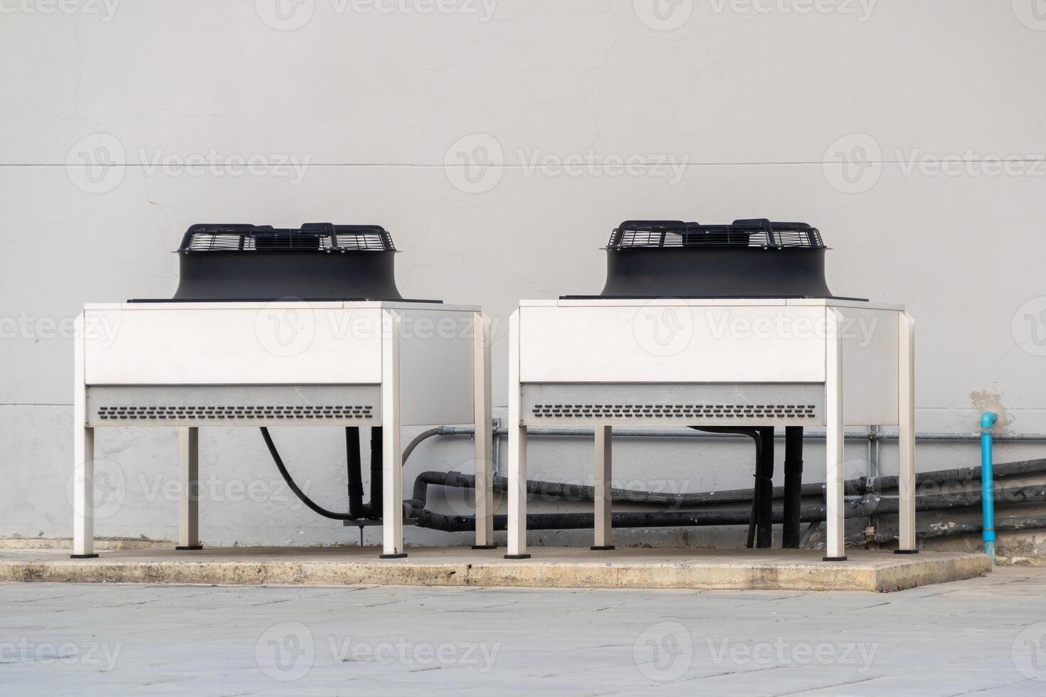 Cooling units installation industrial setting equipment outdoor side view technology insights photo