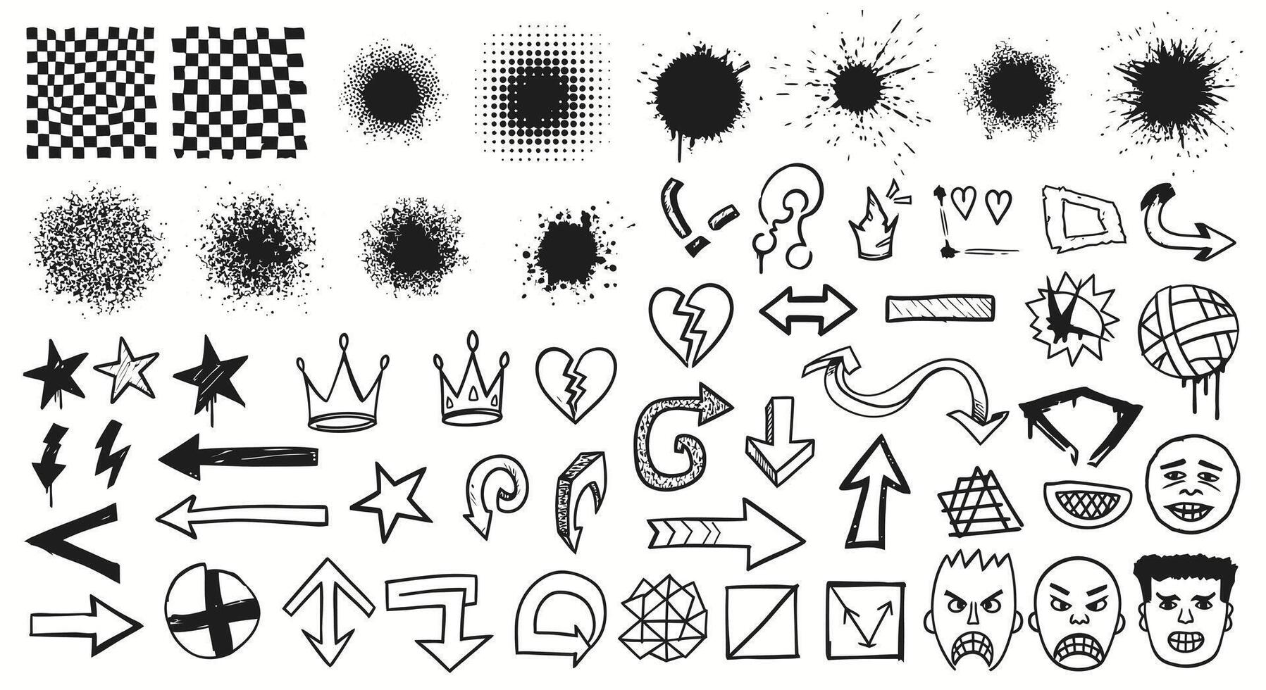 Doodle Minimalist Complete Pack. vector