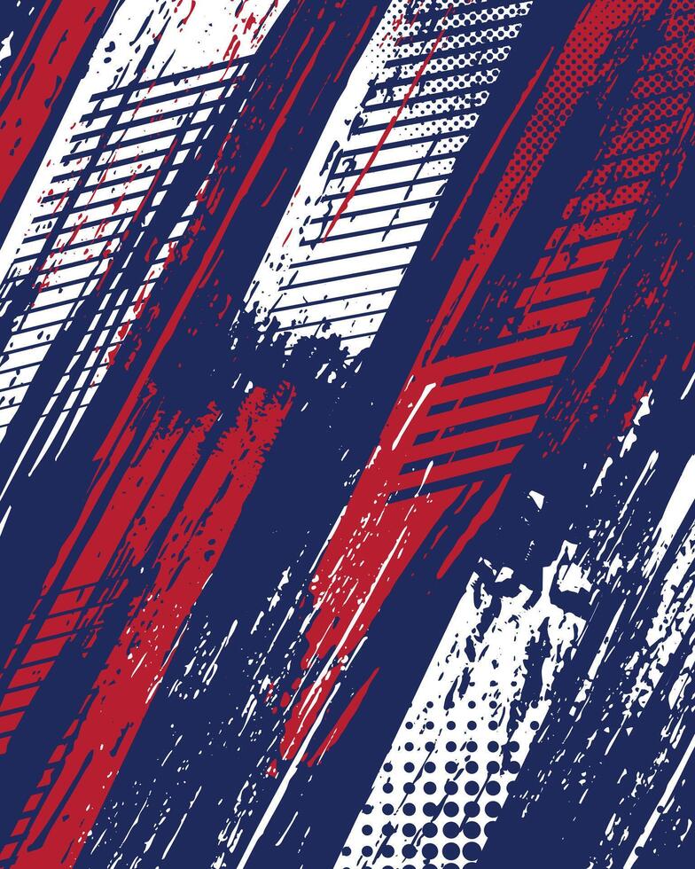 Abstract red and blue grunge pattern vector