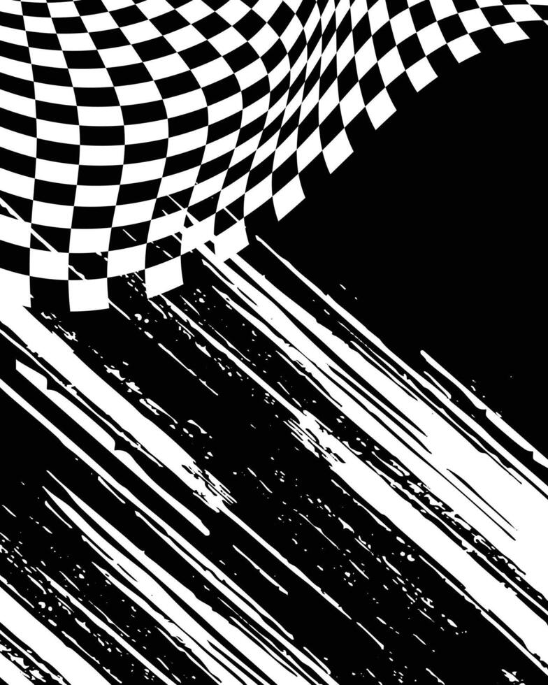 Checkered flag pattern with motion effect vector