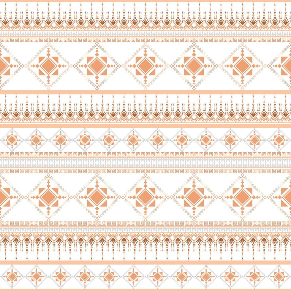 Navajo tribal seamless pattern with boho geometric shapes. Inspired by ethnic southwestern decor, Mexican blankets, and woven rugs. Ideal for textiles, packaging, and interior design. vector
