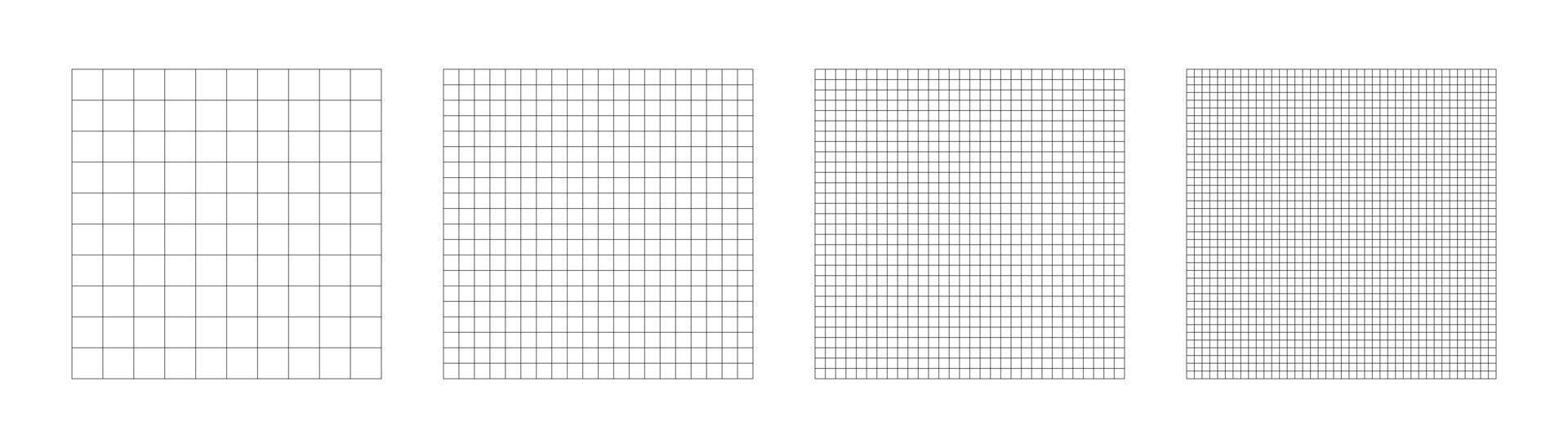 Blank Square Grid Paper Backgrounds with Empty Space for Various Uses. vector