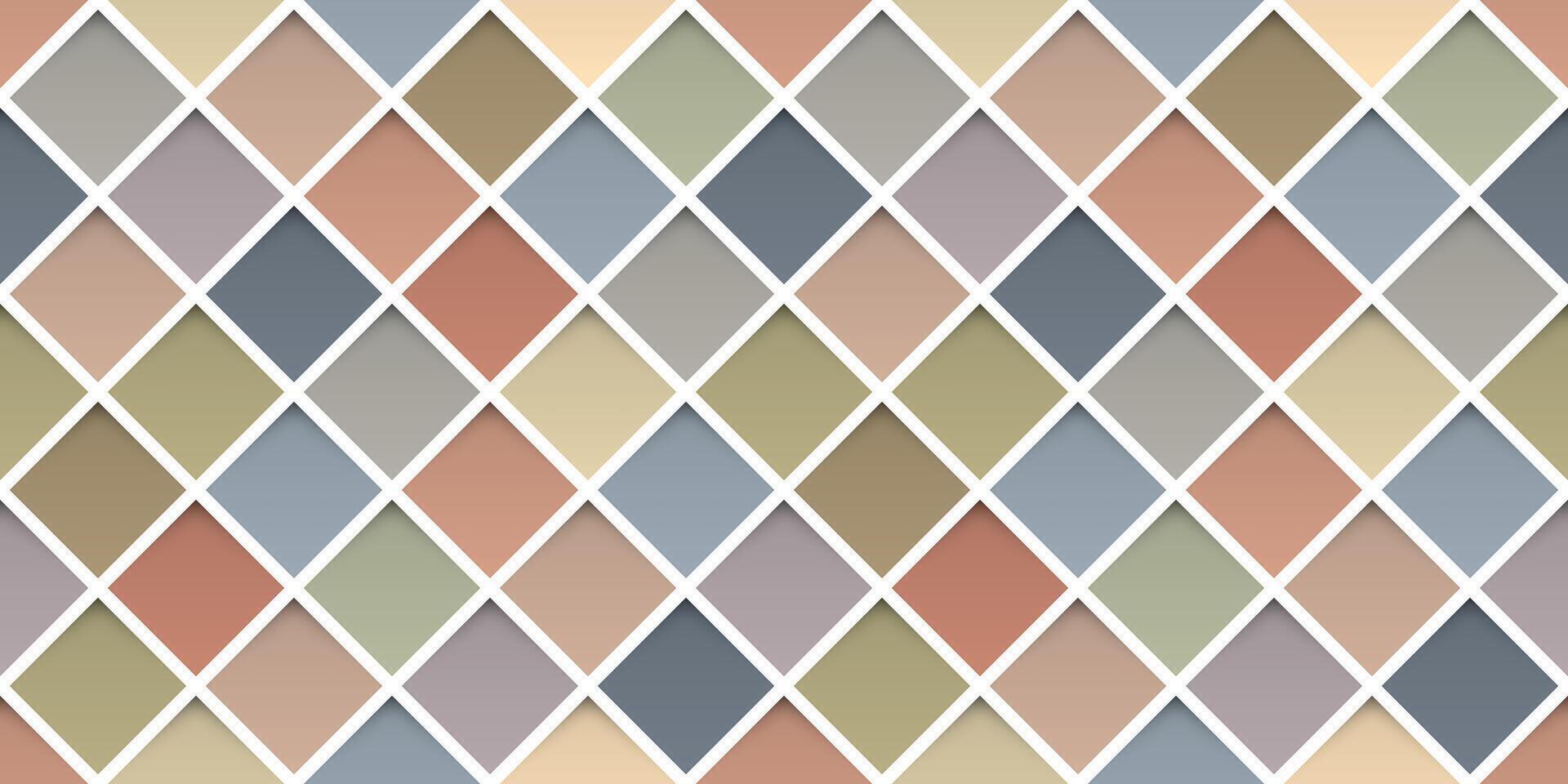 Square bas relief pastel color seamless pattern background graphic illustration. vector
