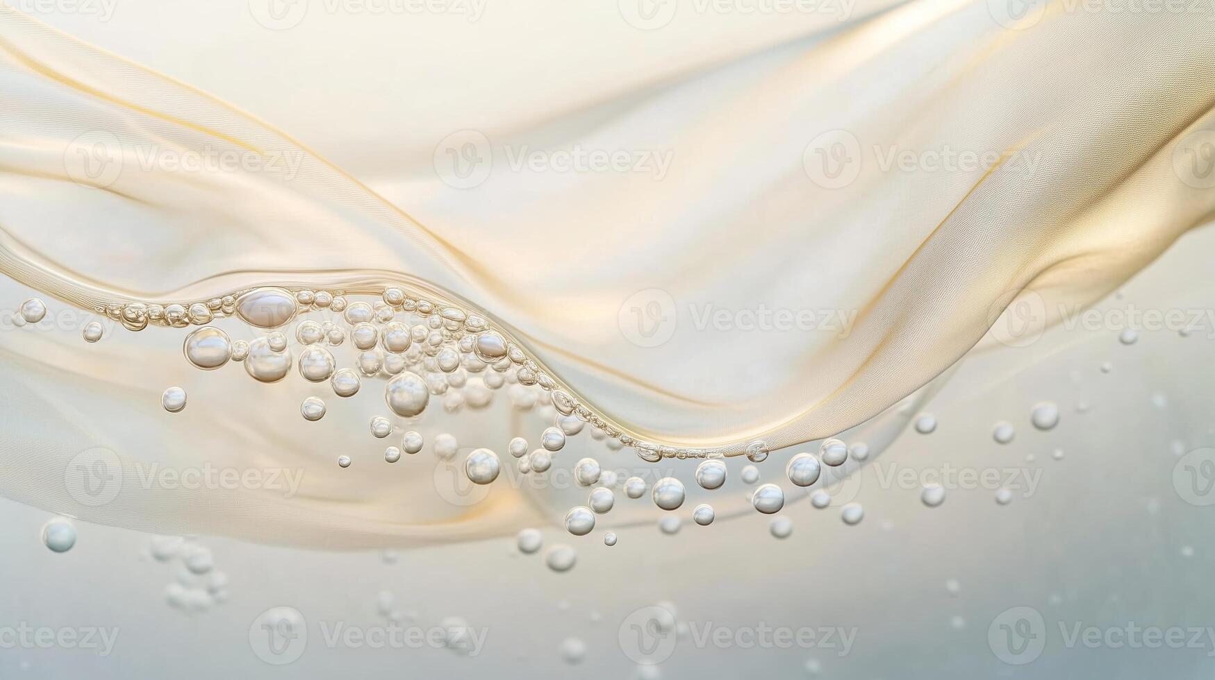 Bubbles rise through silky water creating an elegant flow in a tranquil setting at midday photo