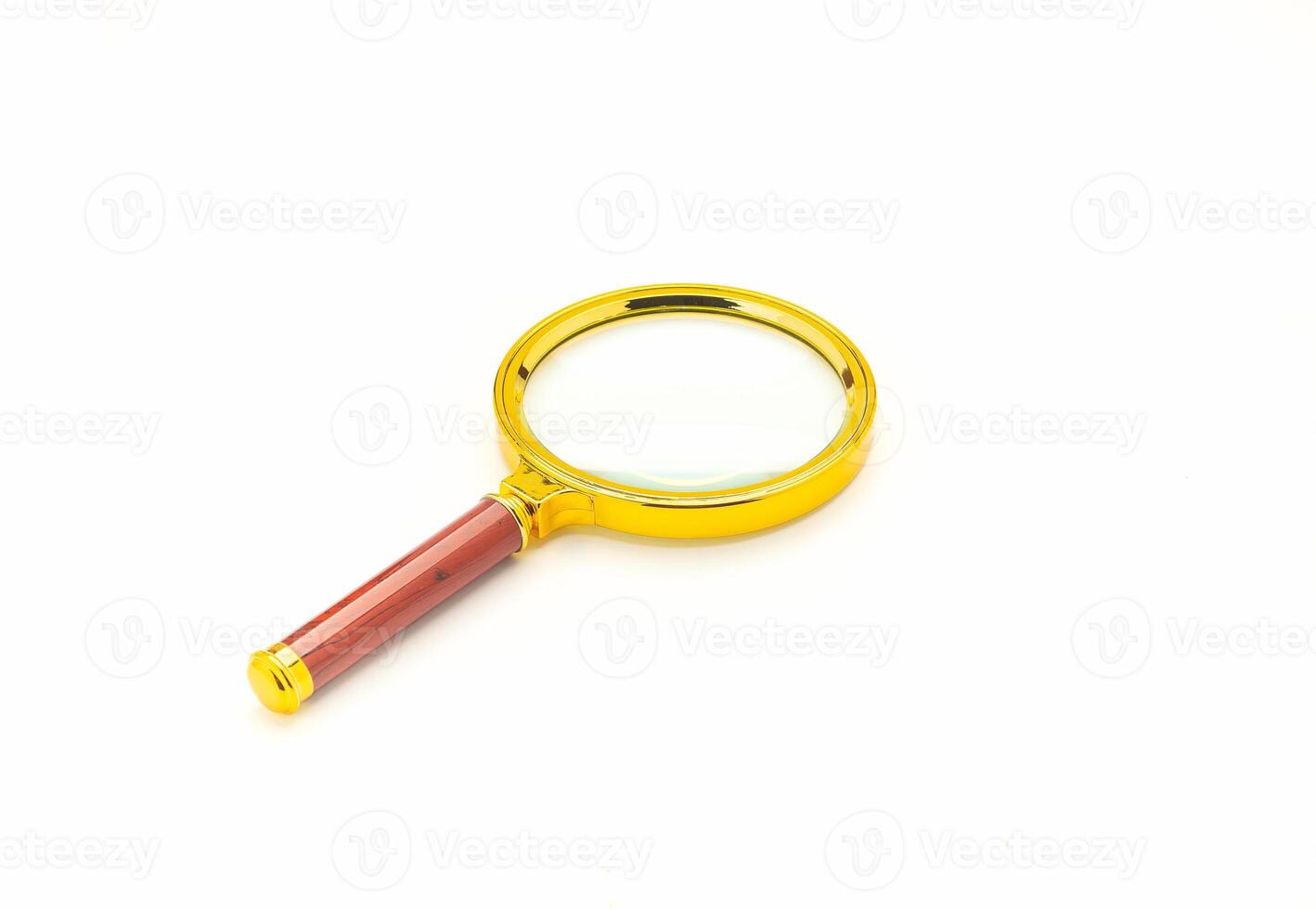 Magnifying glass isolated on a white background photo