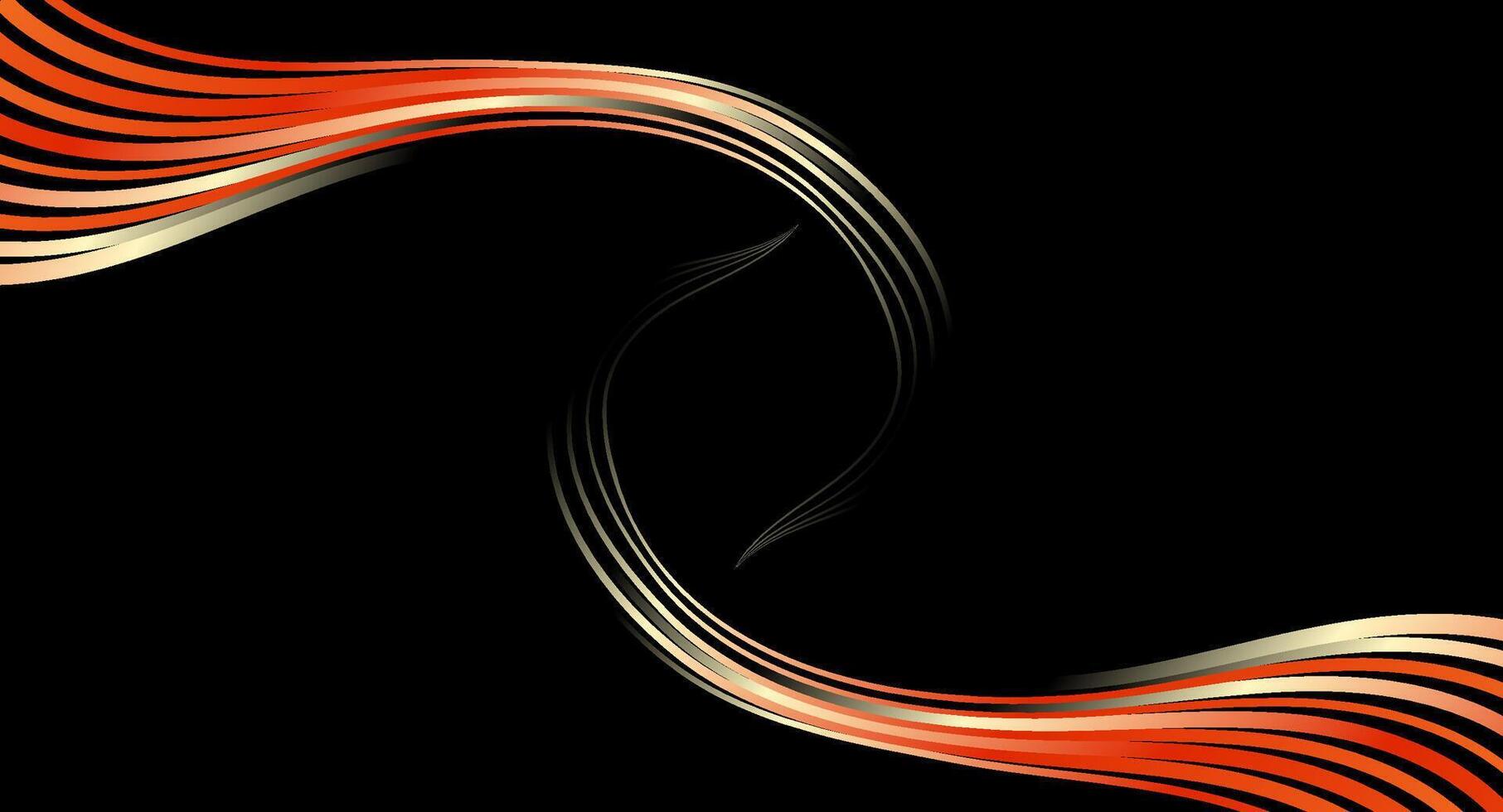 Background with Elegant Golden Orange Waves For presentation, Website banner, cover, and Wallpaper vector