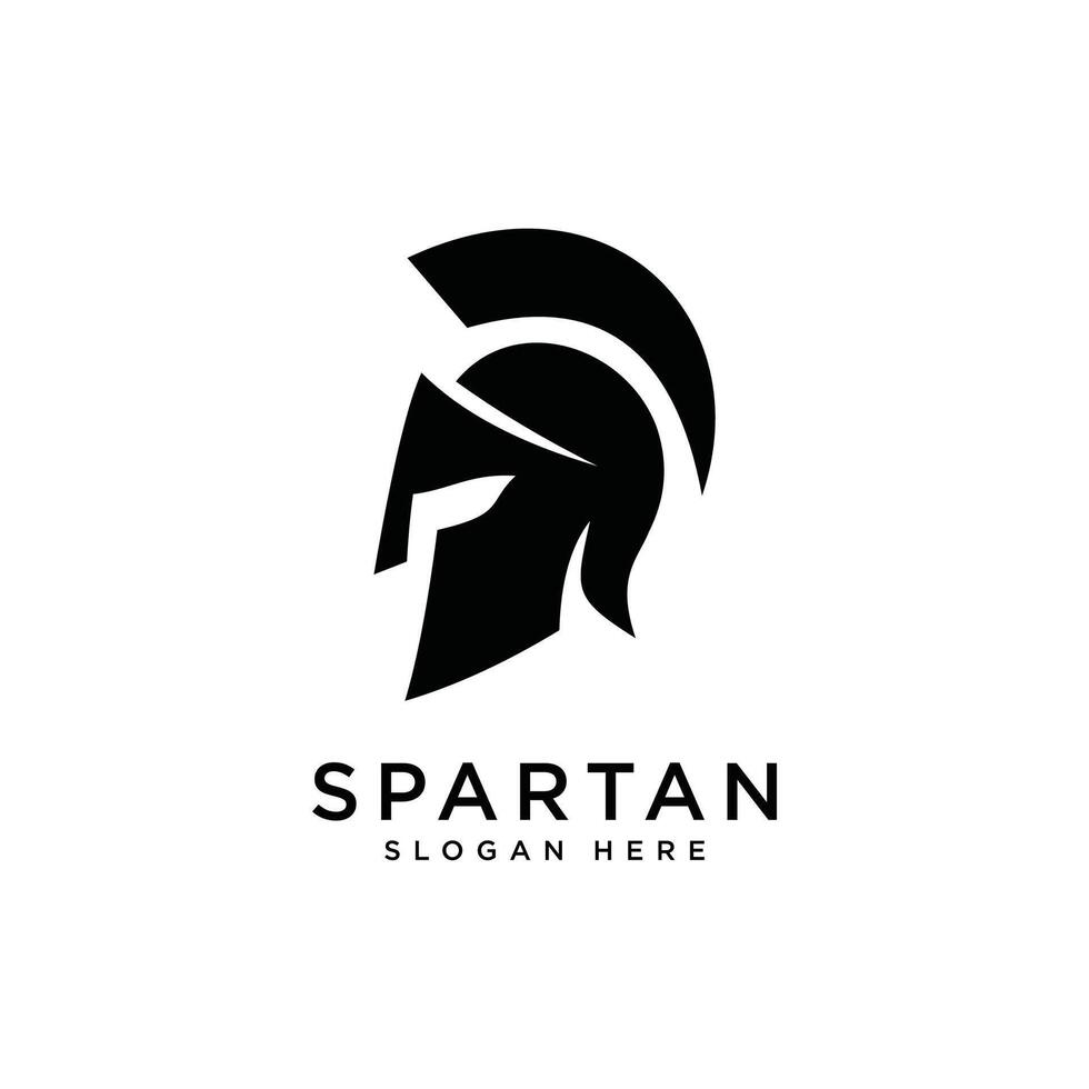 spartan design helmet and head vector
