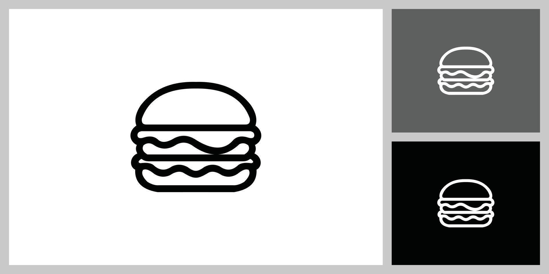Burger abstract outline vector