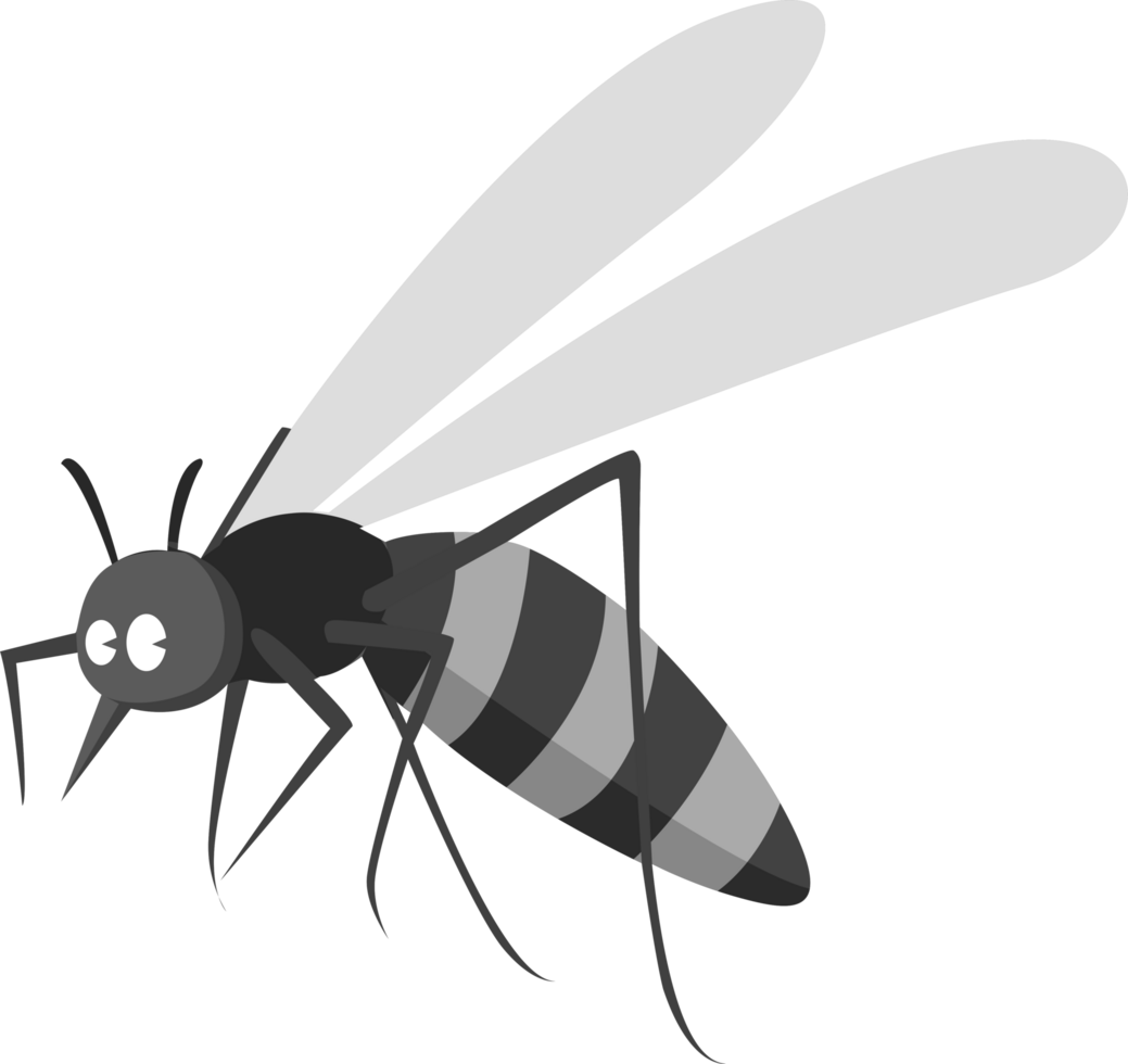 Black mosquito illustration png