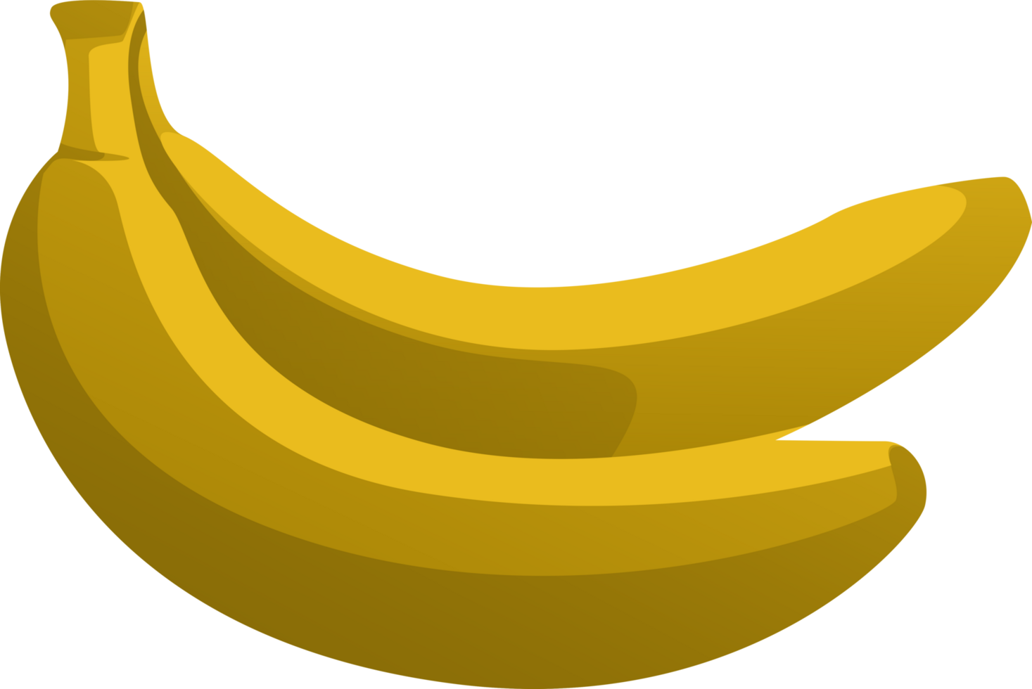 Banana illustration with no background png