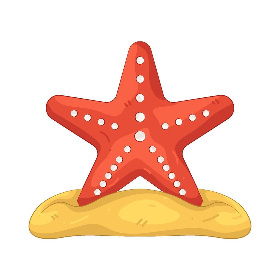 Starfish on Sand vector
