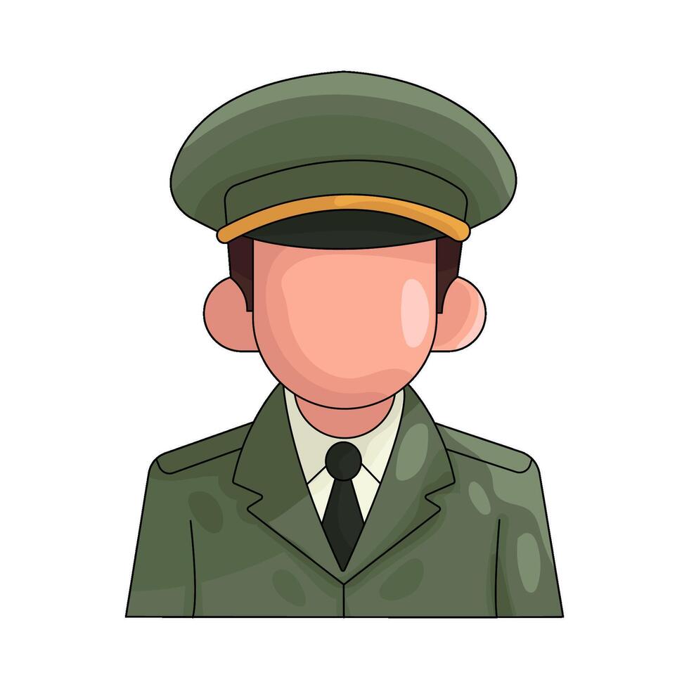 Soldier in Military Uniform vector