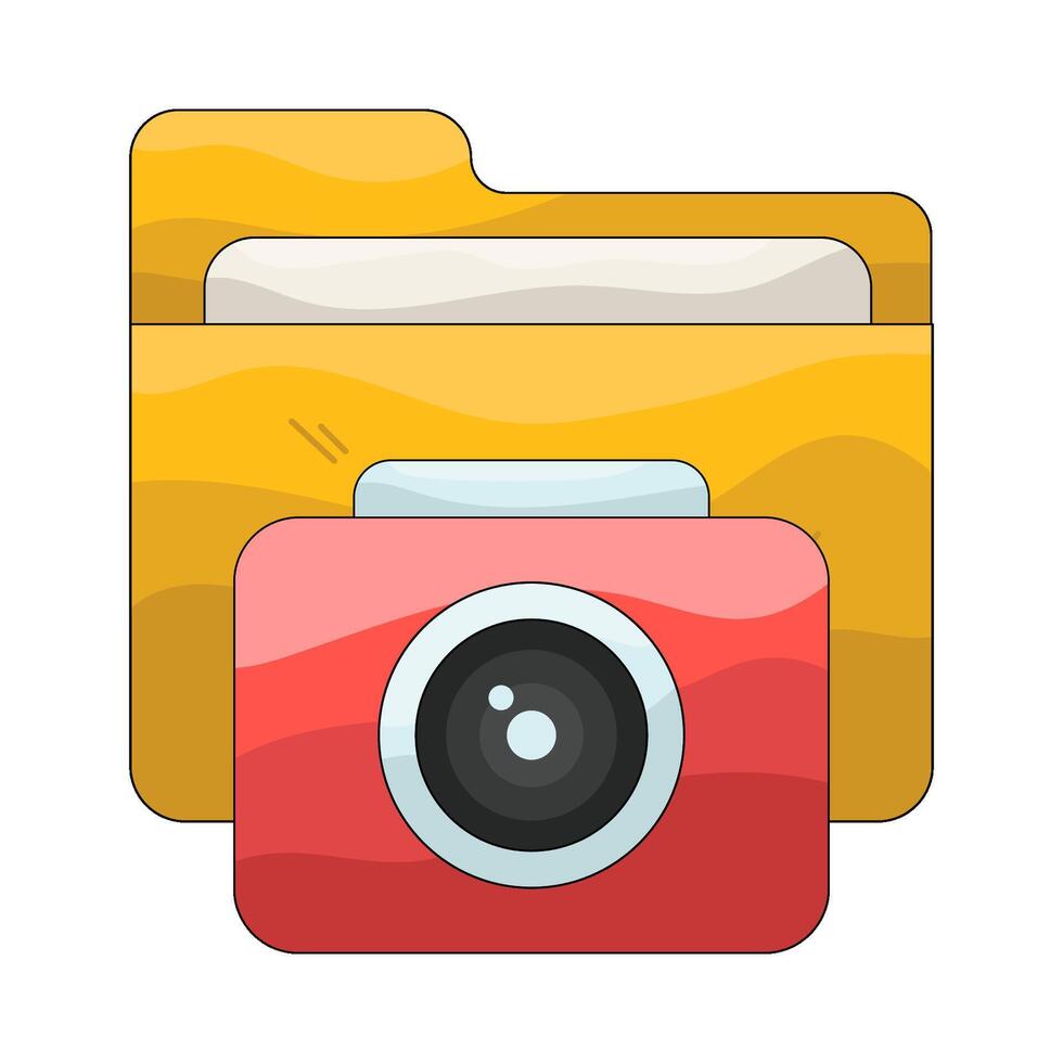 Camera in Folder vector