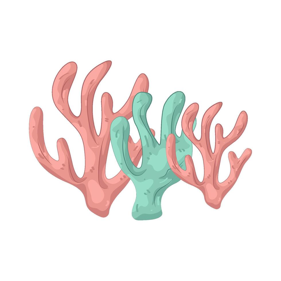 Pink and Blue Coral vector