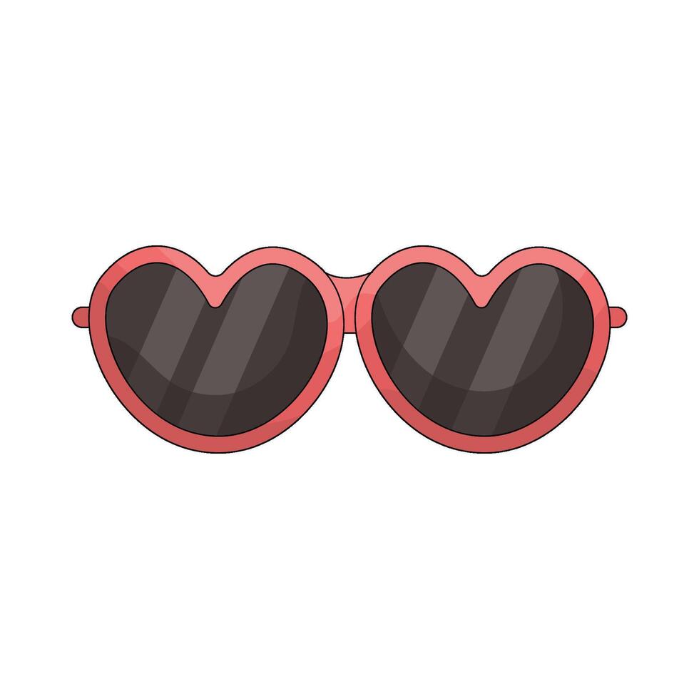 Heart Shaped Sunglasses vector