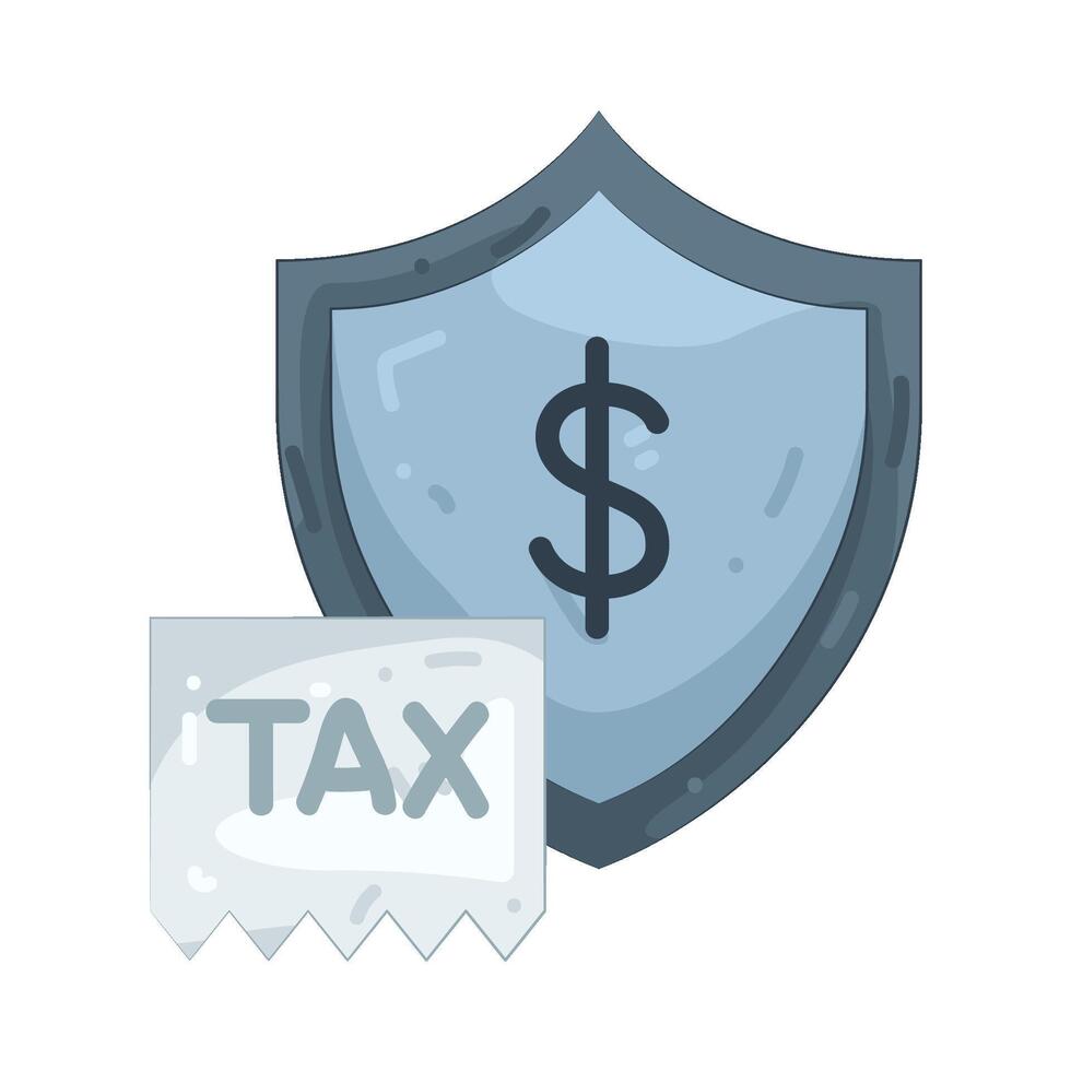Tax Shield with Dollar Sign vector