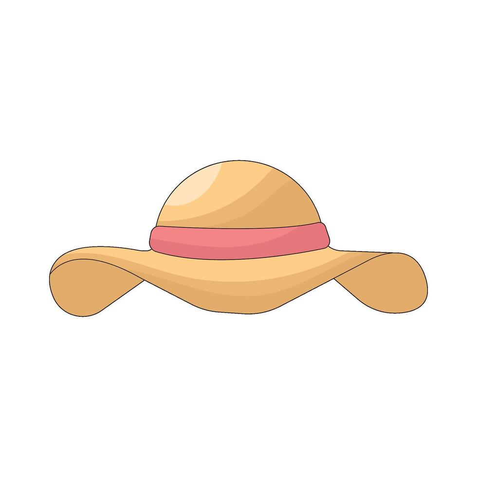 Summer Straw Hat vector