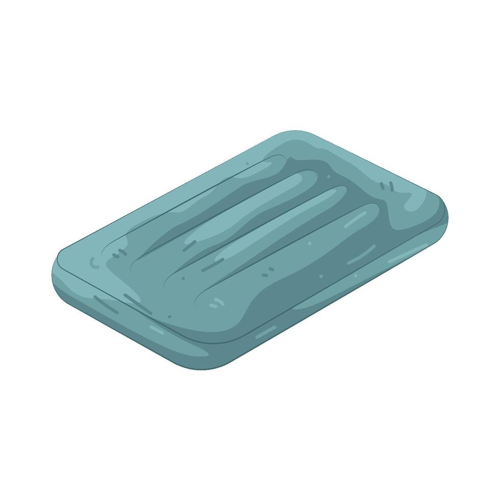 Inflatable Blue Mattress vector