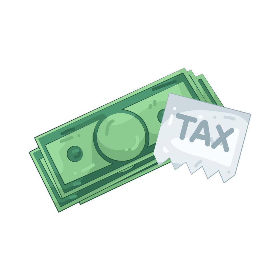 Money with Tax Receipt vector