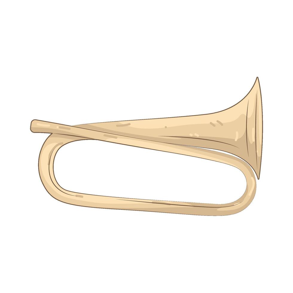 Gold Bugle illustration vector