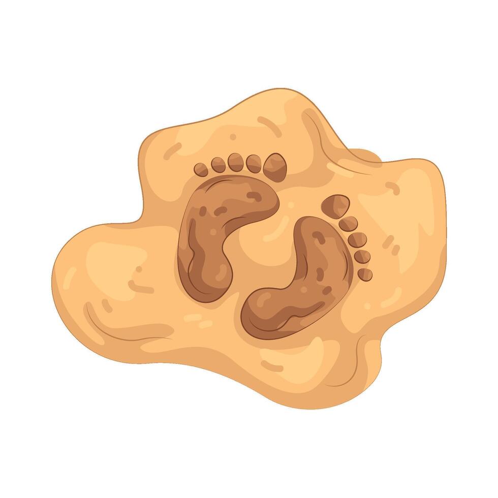 Footprints in Sand vector