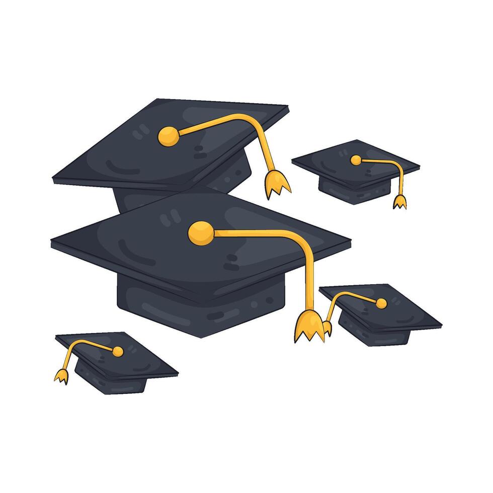 Graduation Cap Toss vector