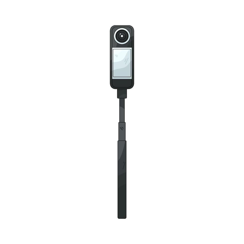 Camera on Selfie Stick vector