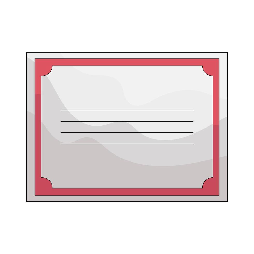 Blank Graduation Certificate Frame vector