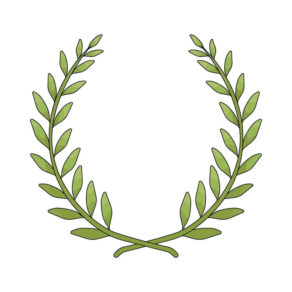 Green Laurel Wreath vector