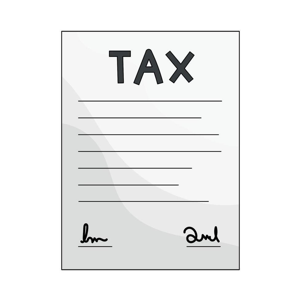 Tax Form Document vector