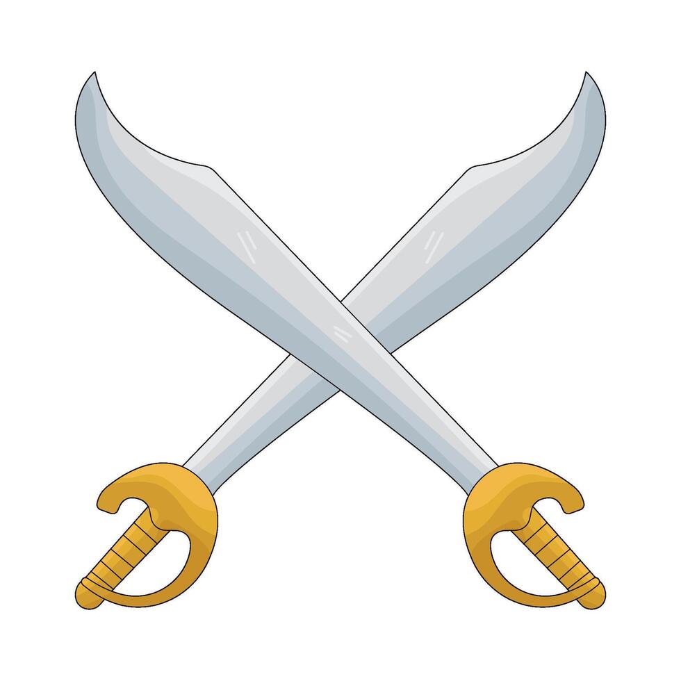 Two Crossed Swords vector