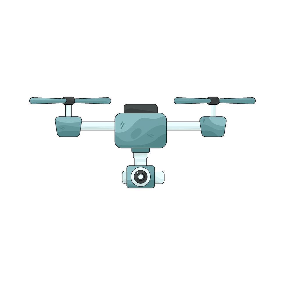 Teal Drone with Camera vector