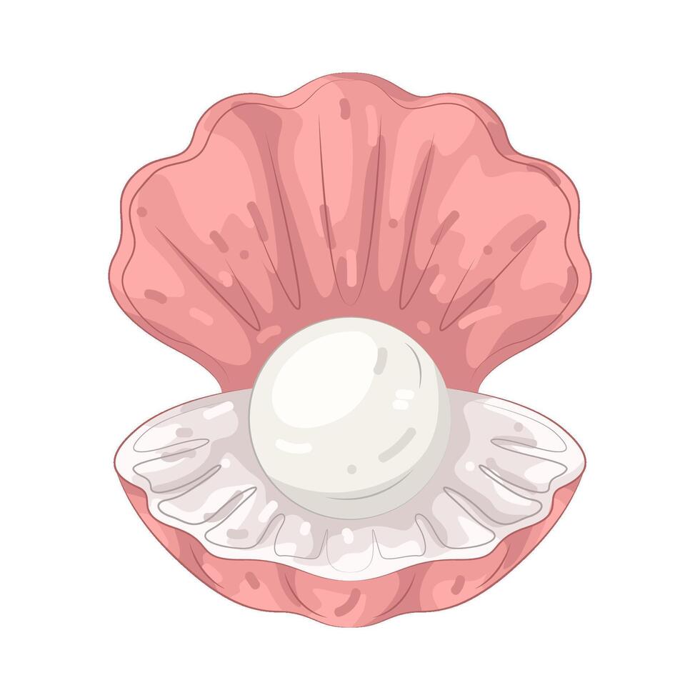 Pearl in a Pink Shell vector