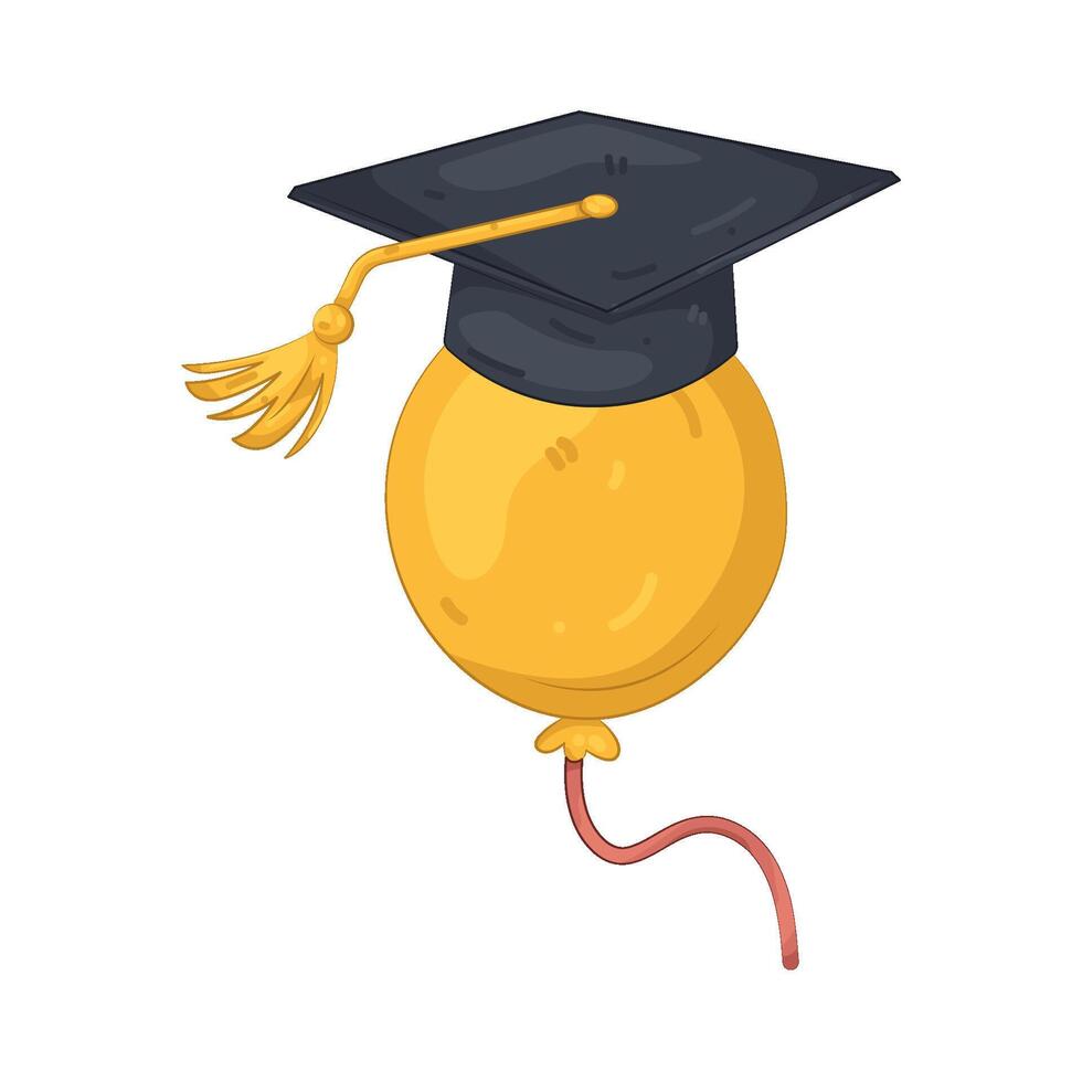 Graduation Balloon with Cap vector