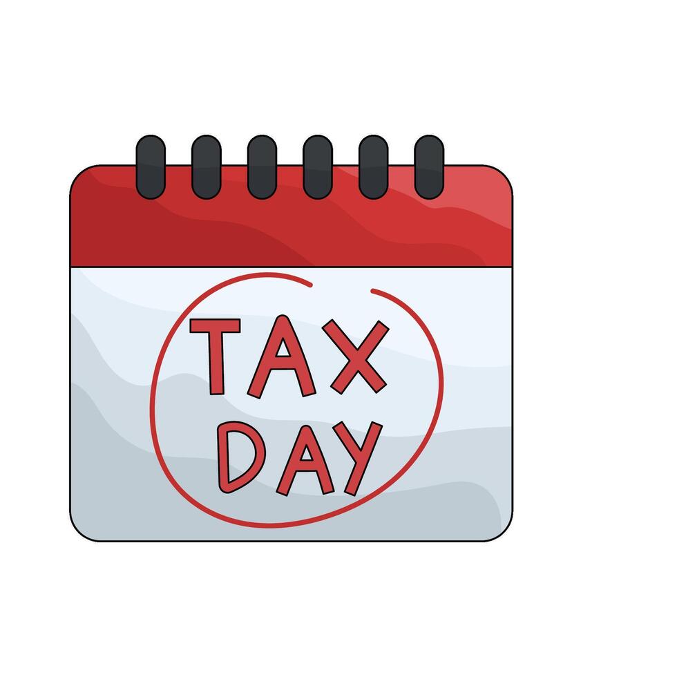 Tax Day Calendar vector
