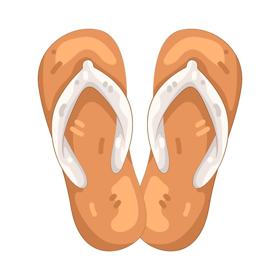 Orange Flip-Flops illustration vector
