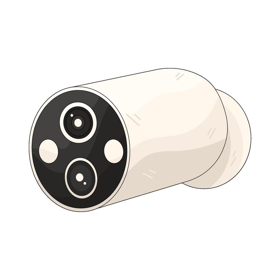 White Security Camera vector