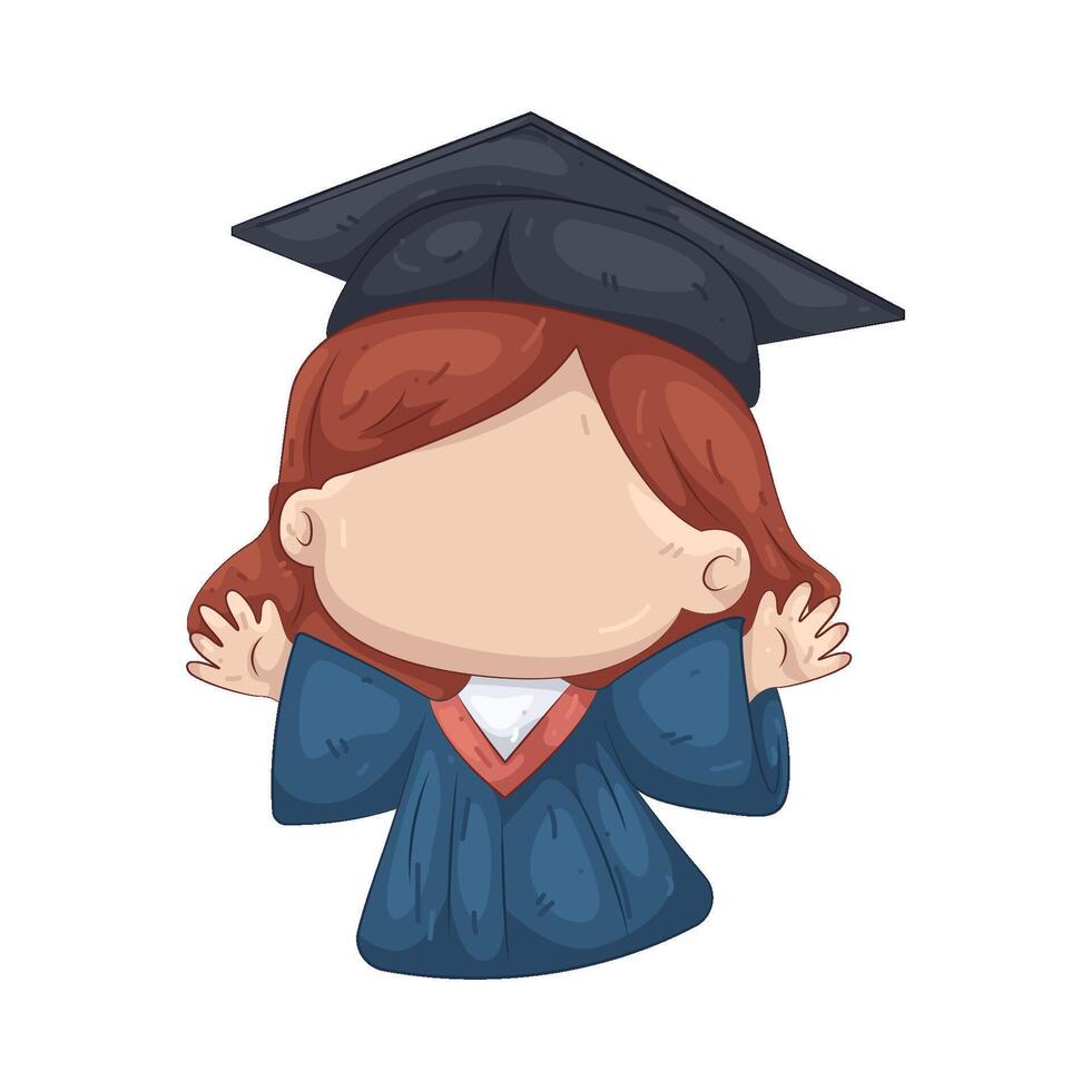 happy girl in a graduation vector