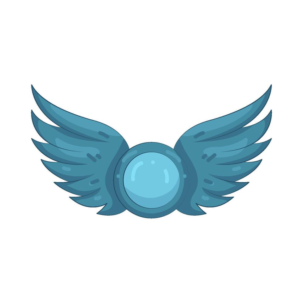 Blue Winged Badge vector