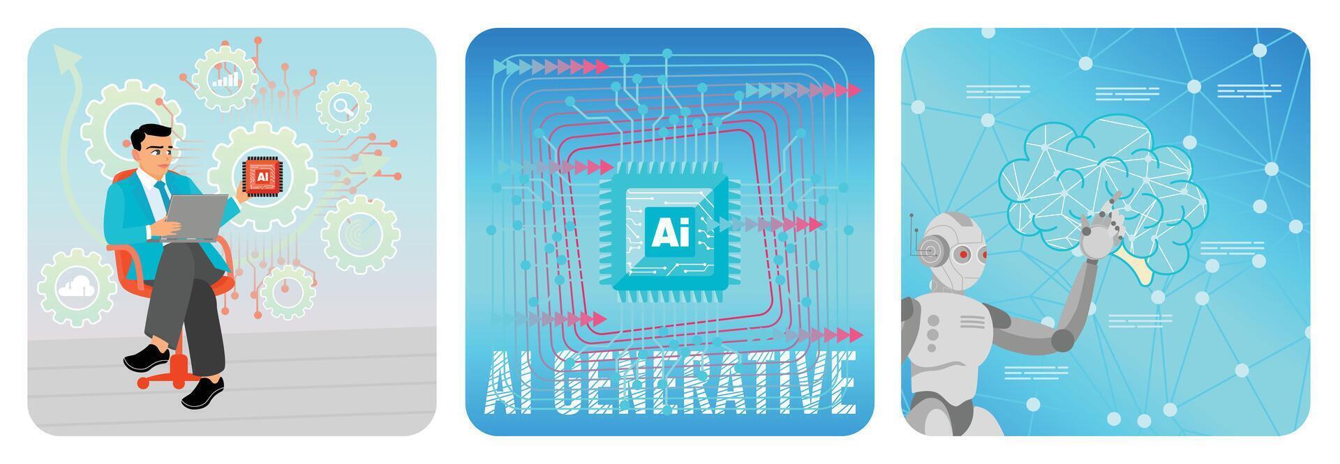 Illustration of generative AI concepts vector