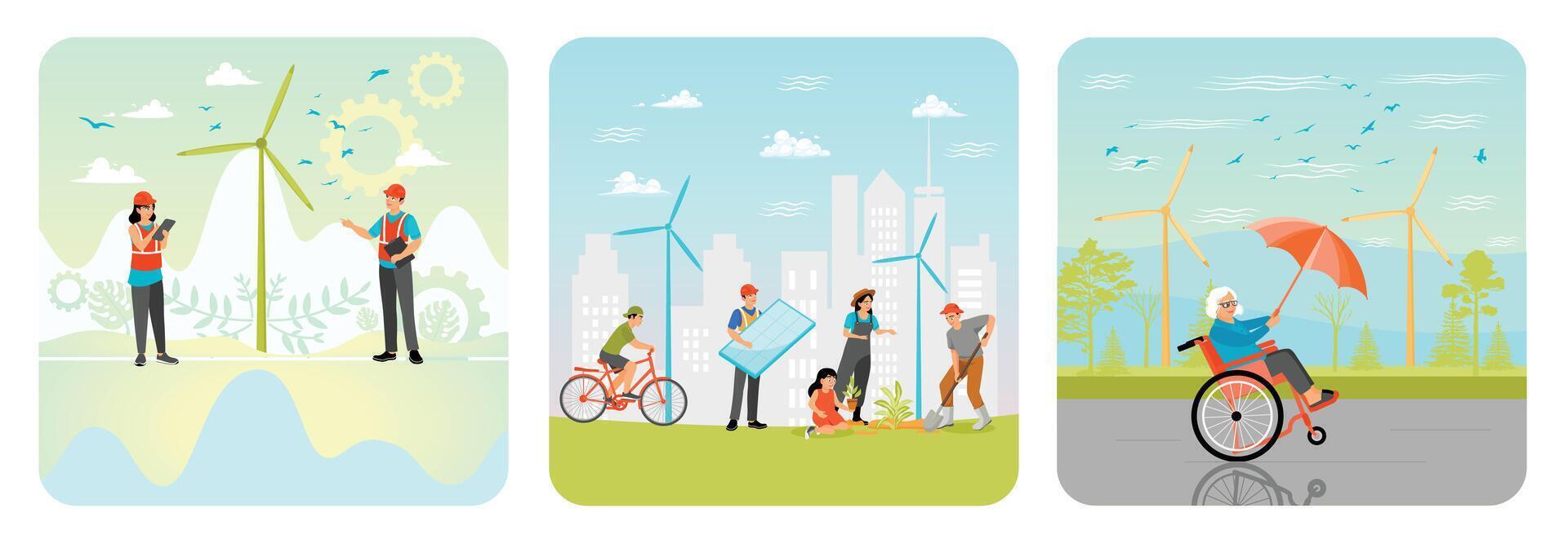Wind energy contributions in urban settings vector