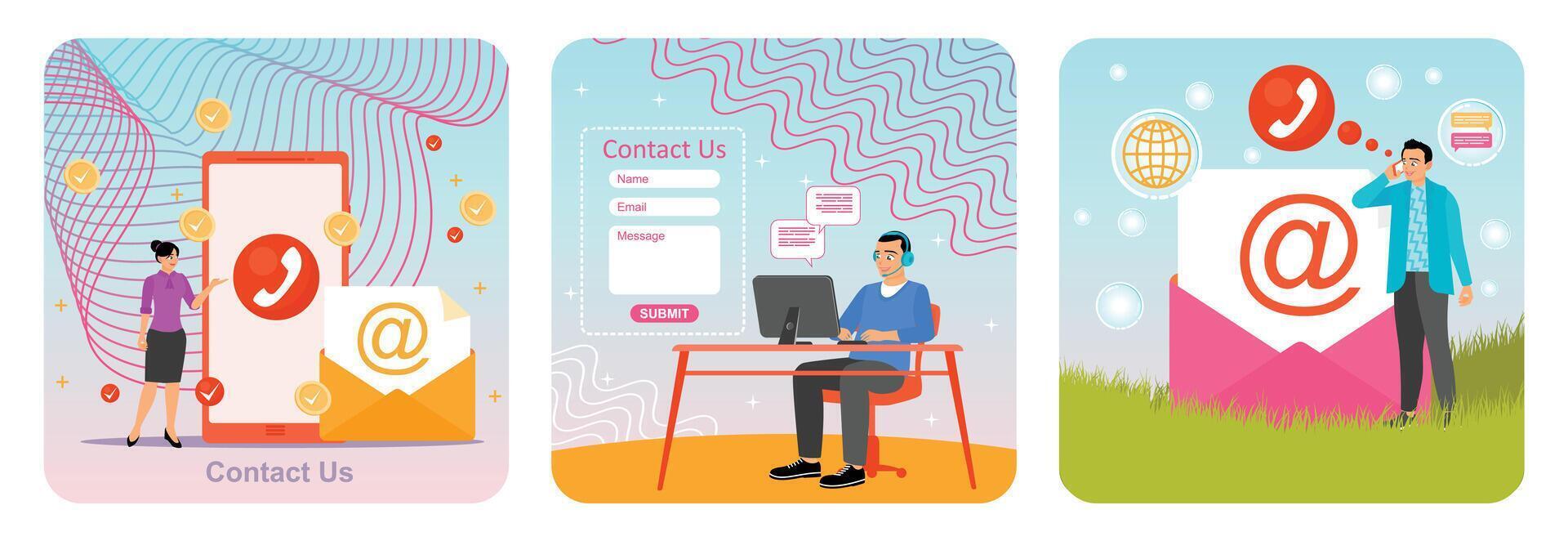 Contact us for inquiries and support vector