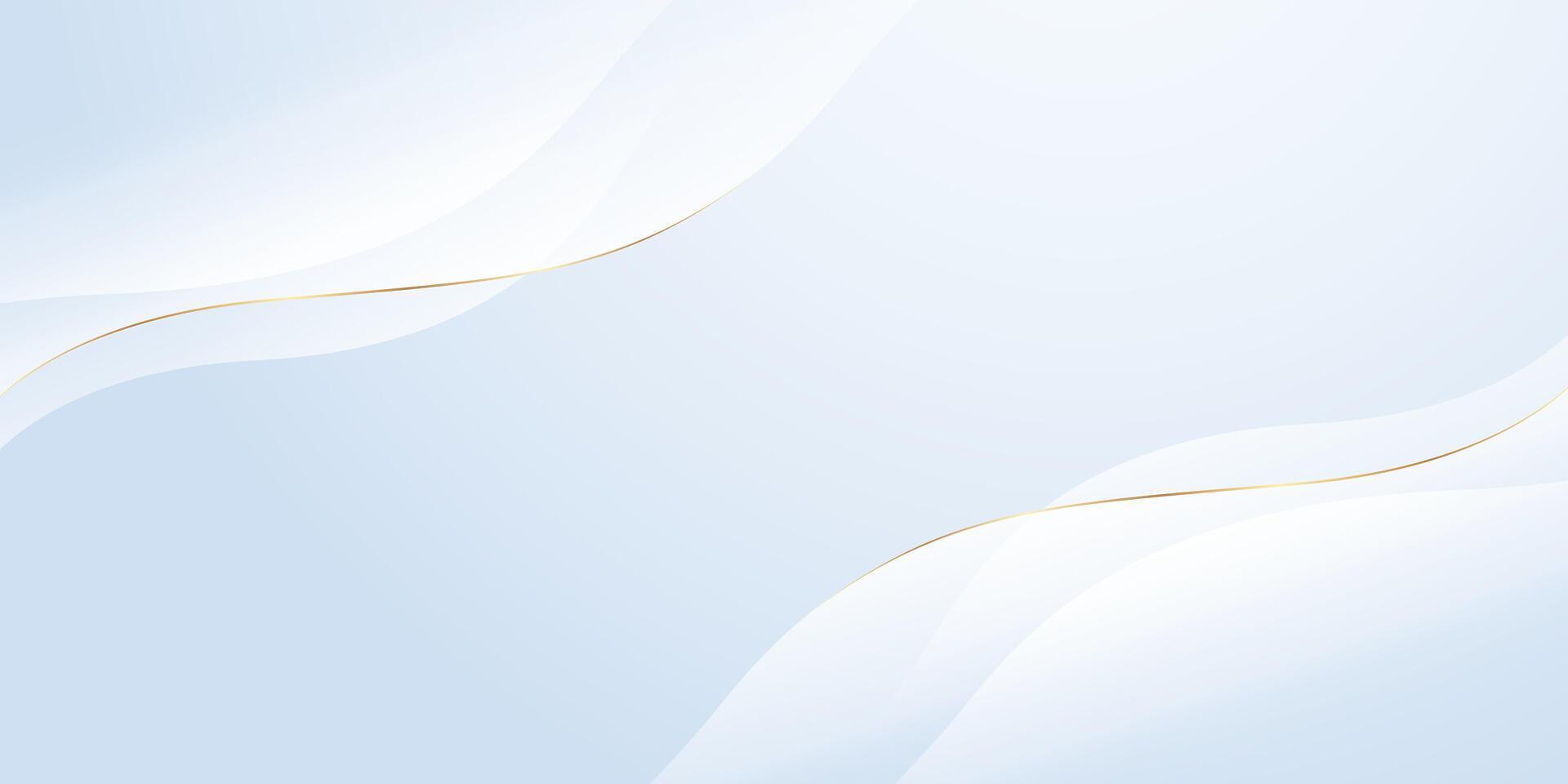 Luxury modern white background with golden curves. . Website template, certificate, cover and presentation vector