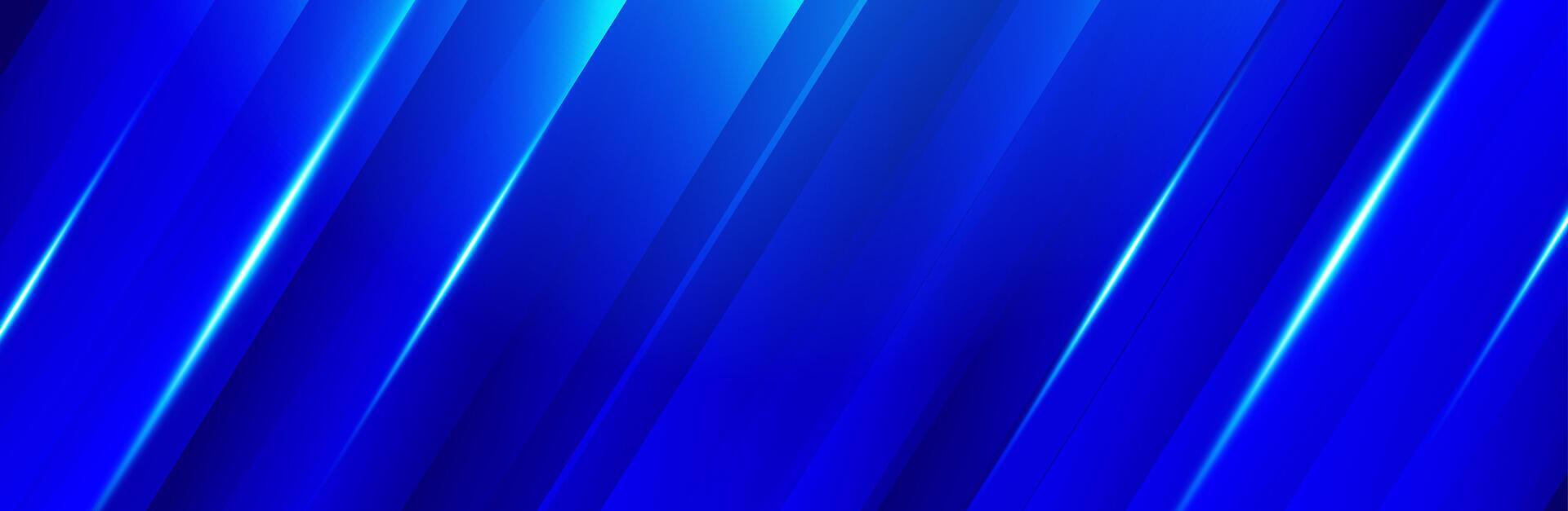 Modern bright blue gradient diagonal lines background template. Futuristic digital concept with light effects. Website, cover, banner, presentation. vector