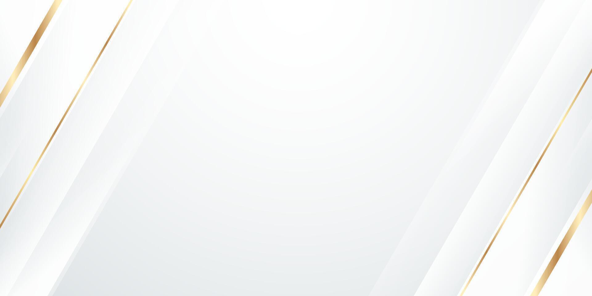 Luxury white abstract background with golden diagonal lines for use as design background, banner, , template, website, certificate and presentation. vector