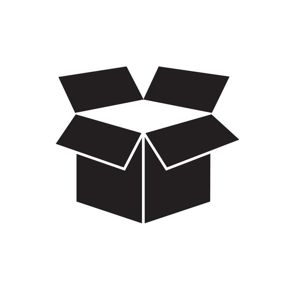 Box sign icons, illustration. Flat design style vector