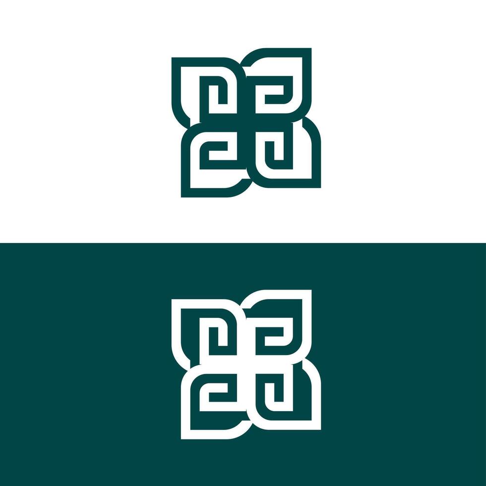Abstract company emblem logo vector