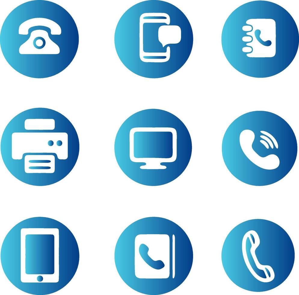 Minimalist Communication and Technology Icon Set vector