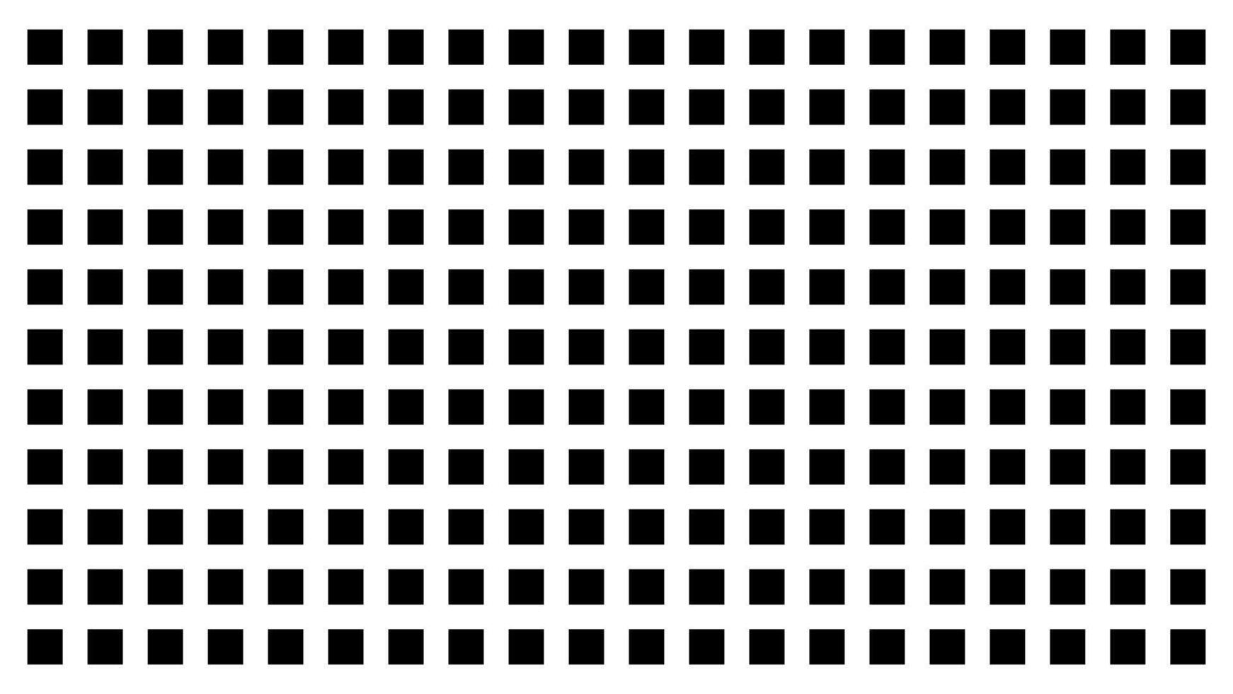 Pattern of black squares evenly distributed in a grid on white background, graphic illustration. concept of geometric design, wallpaper, abstract modern art vector