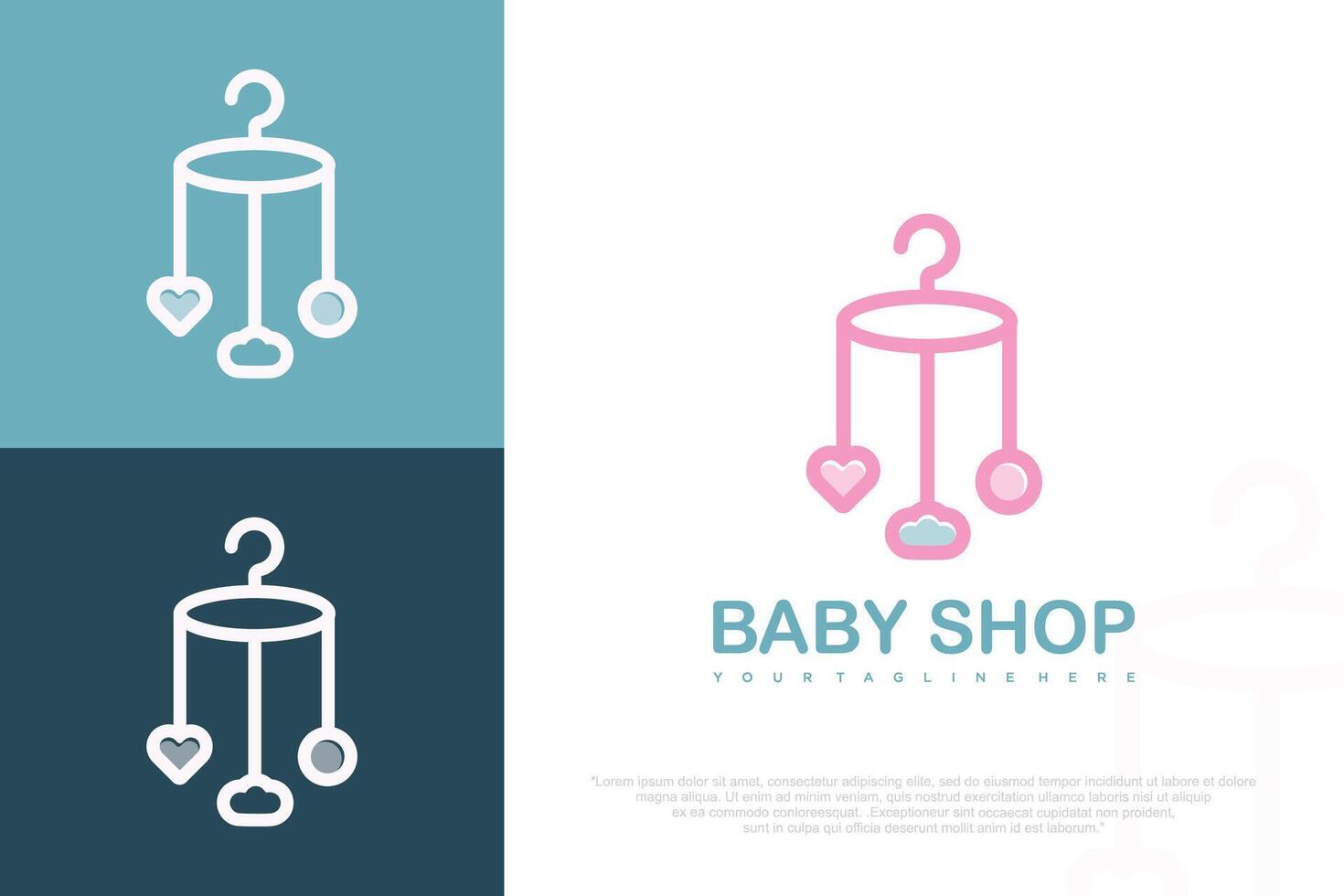 baby shop logo design , illustration. vector